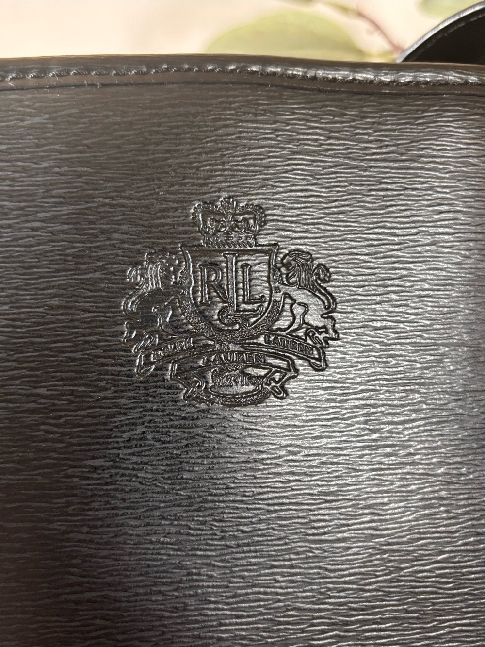 Lauren Ralph Lauren Black Leather Tote Bag - Picture 3 of 8